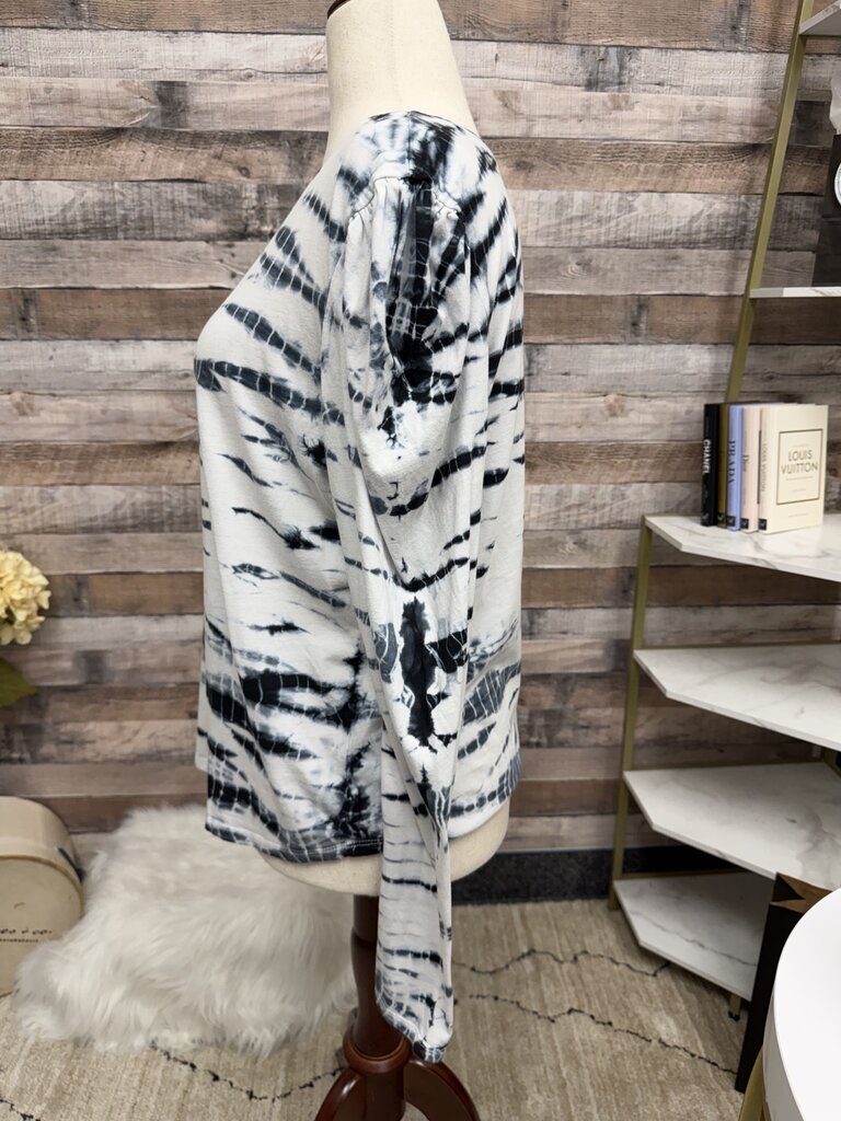 Generation Love black/white tie-dye pattern long sleeve t shirt