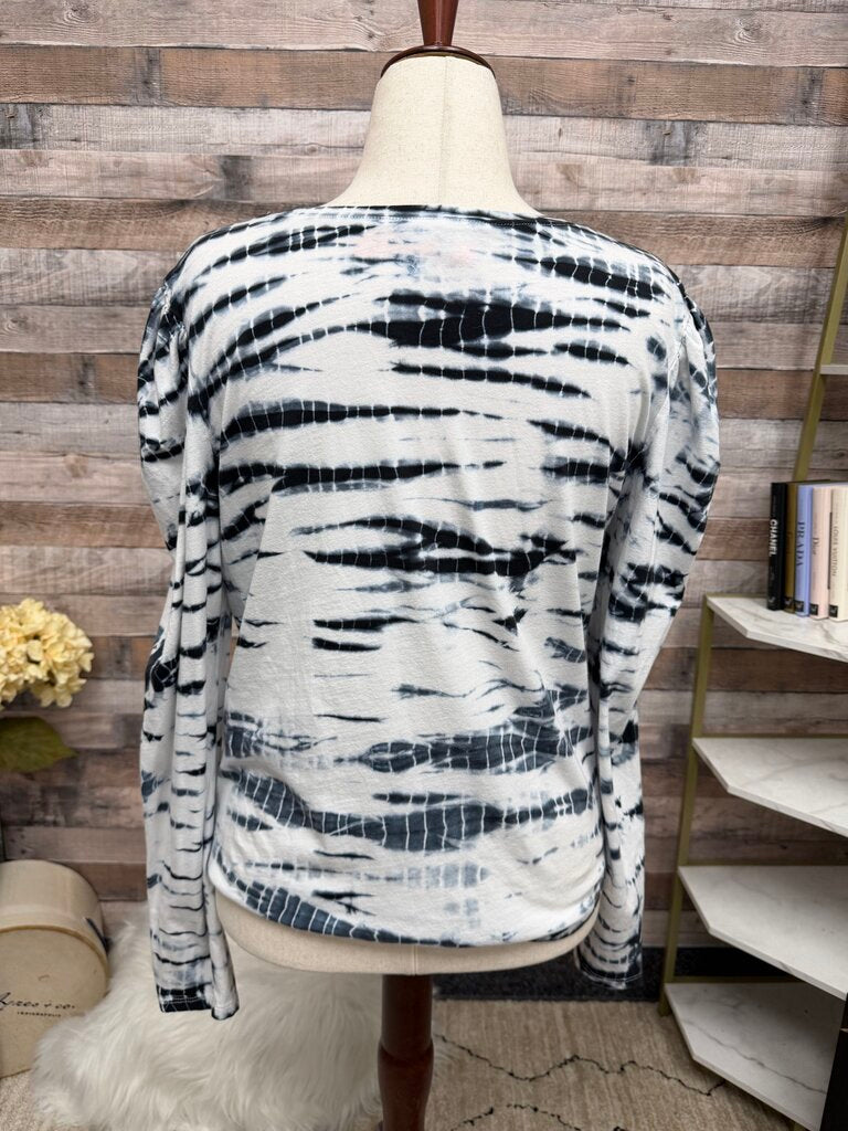 Generation Love black/white tie-dye pattern long sleeve t shirt
