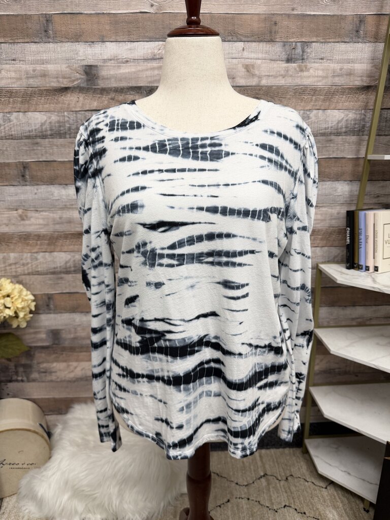 Generation Love black/white tie-dye pattern long sleeve t shirt