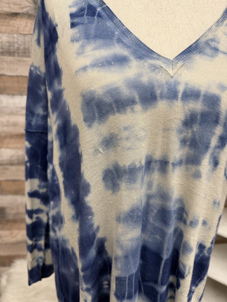 Zolcuouture Collection Blue Long Sleeve Tie-Dye