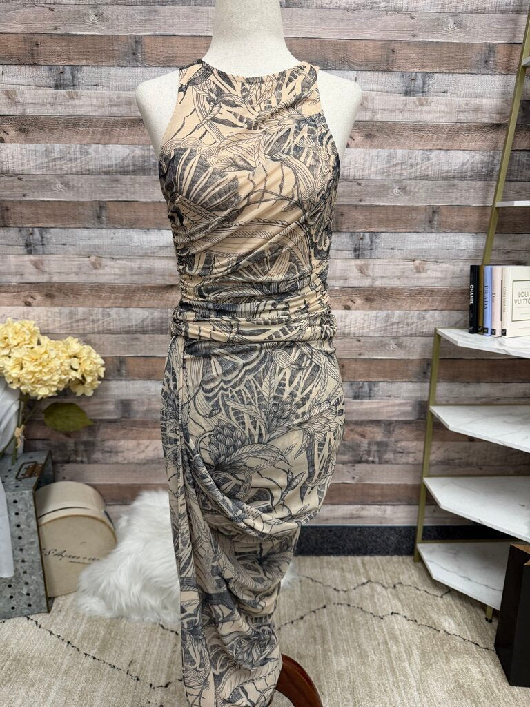 H&M Edition NWT Draped Beige Mesh Skirt