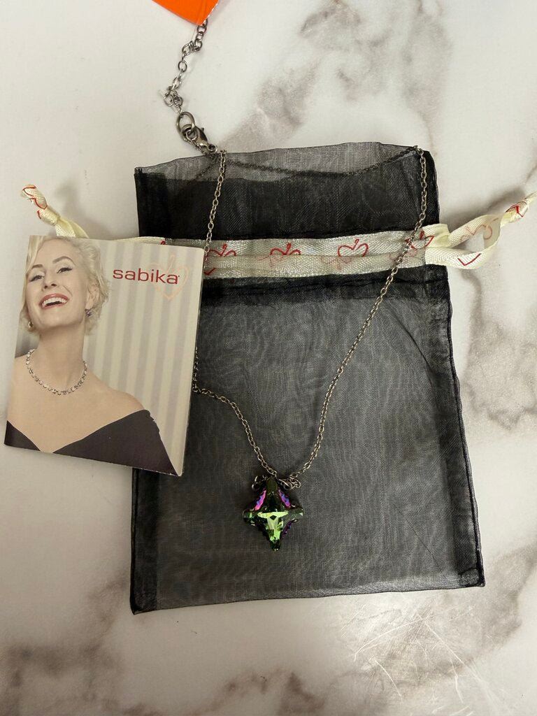 Sabika Iridescent Rhinestone Necklace
