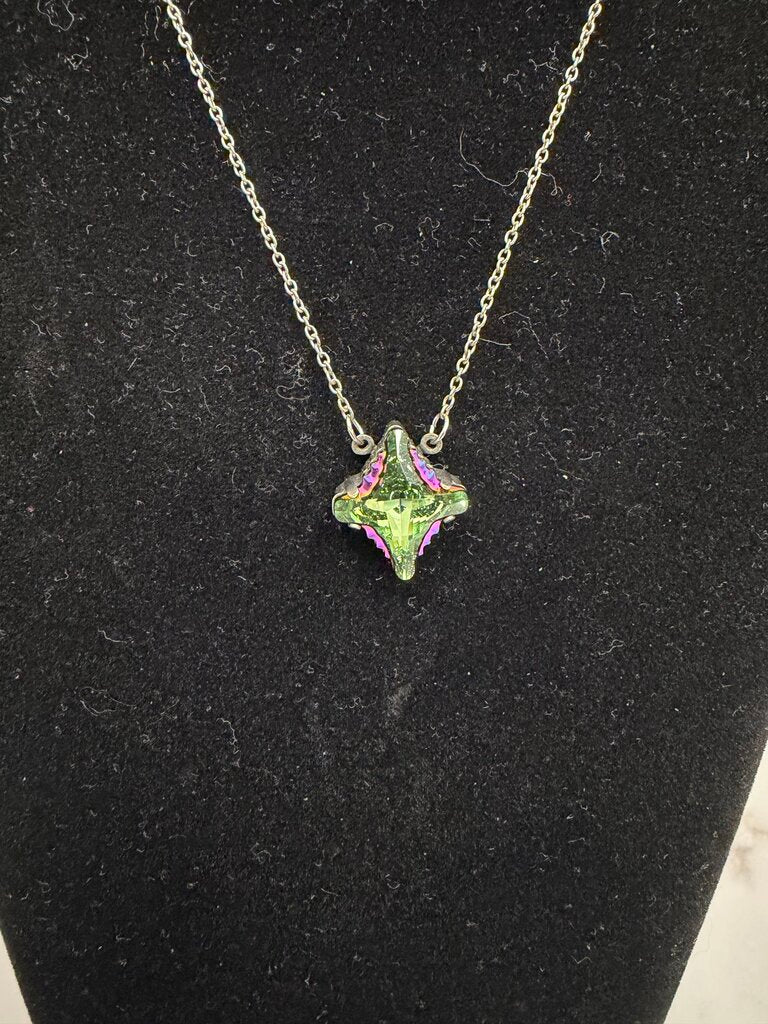 Sabika Iridescent Rhinestone Necklace