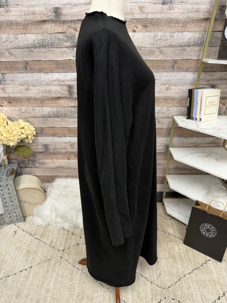 Frank & Eileen Black Sweatshirt Mock Neck Dress