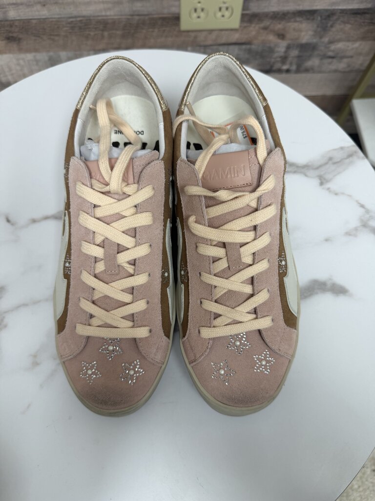 Bibi Lou Gamin Dopamine pink/tan w/ sparkly stars shoe size 40