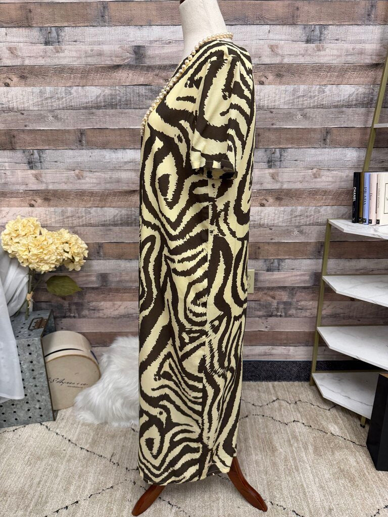 CoreyLynn Calter for Anthro Zebra print mxi tee dress