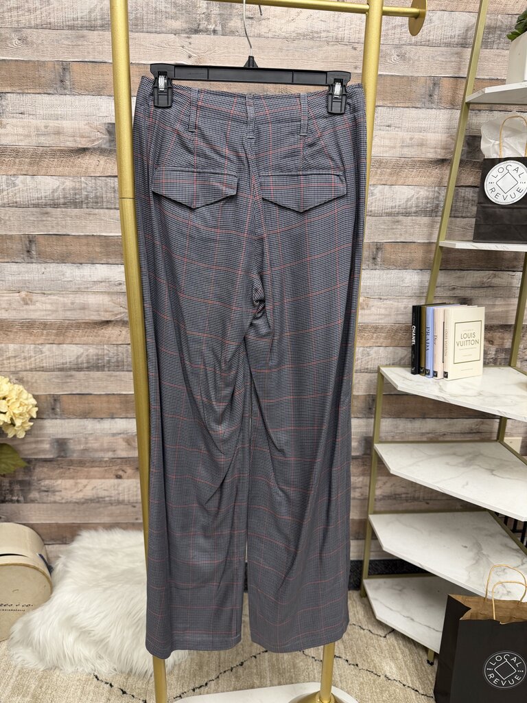 Rag & Bone red/black plaid wide-leg pant NWT