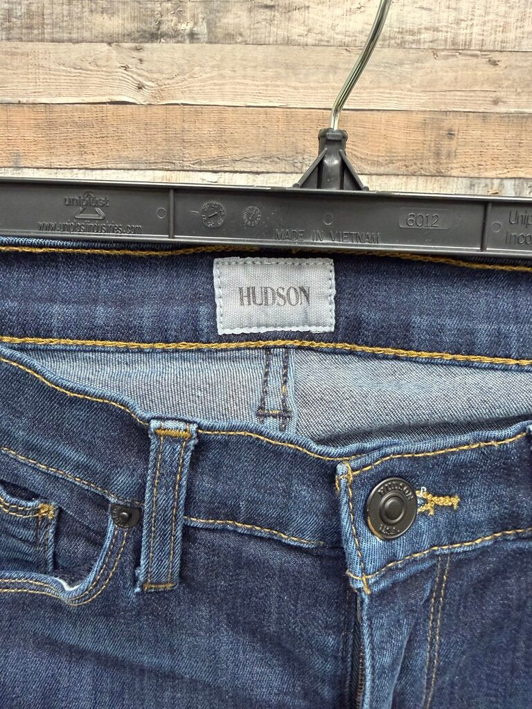 Hudson Krista Super Skinny Crop blue jeans