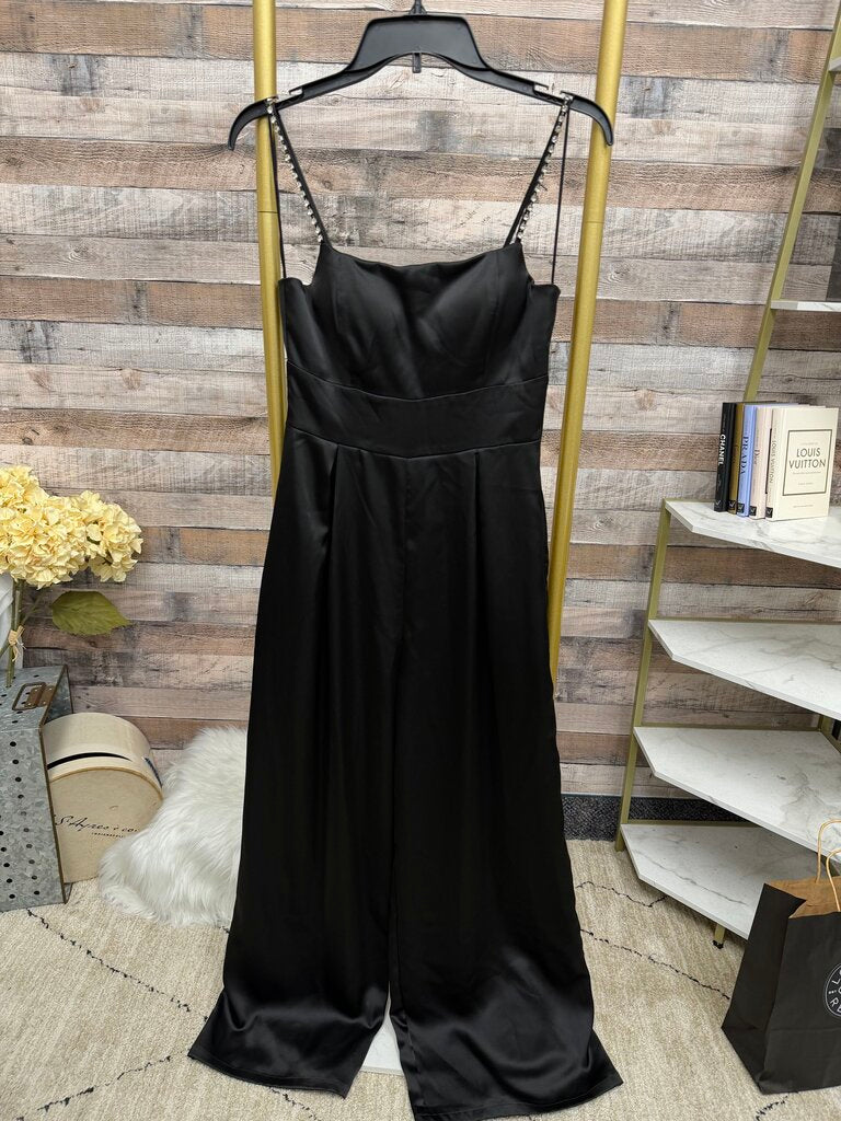 Altar'd State black wide leg spaghetti strap jumsuit
