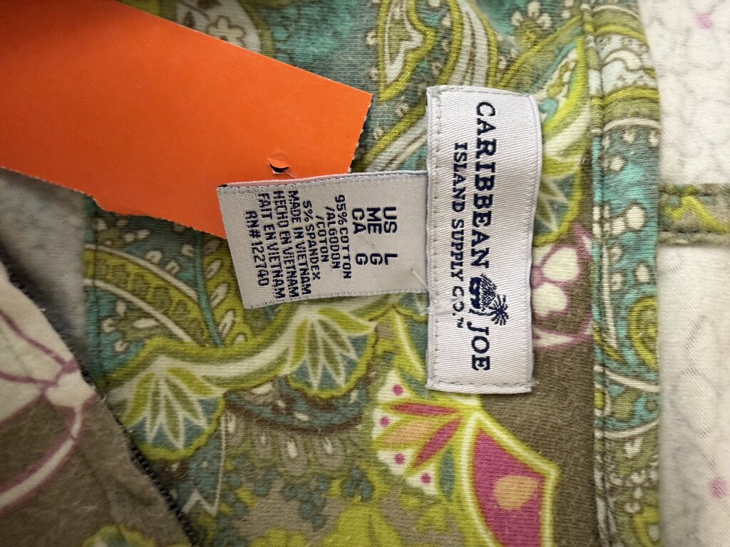 Caribbean Joe Paisley floral print zip up hoodie