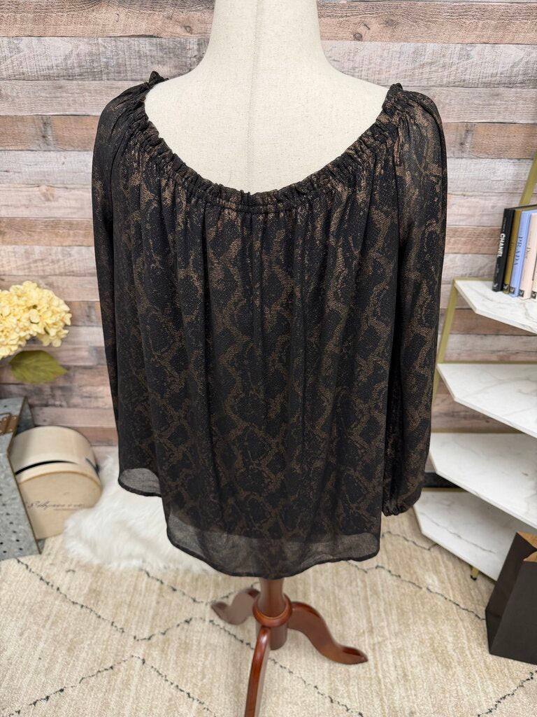 Rock & Republic animal print off the shoulder top