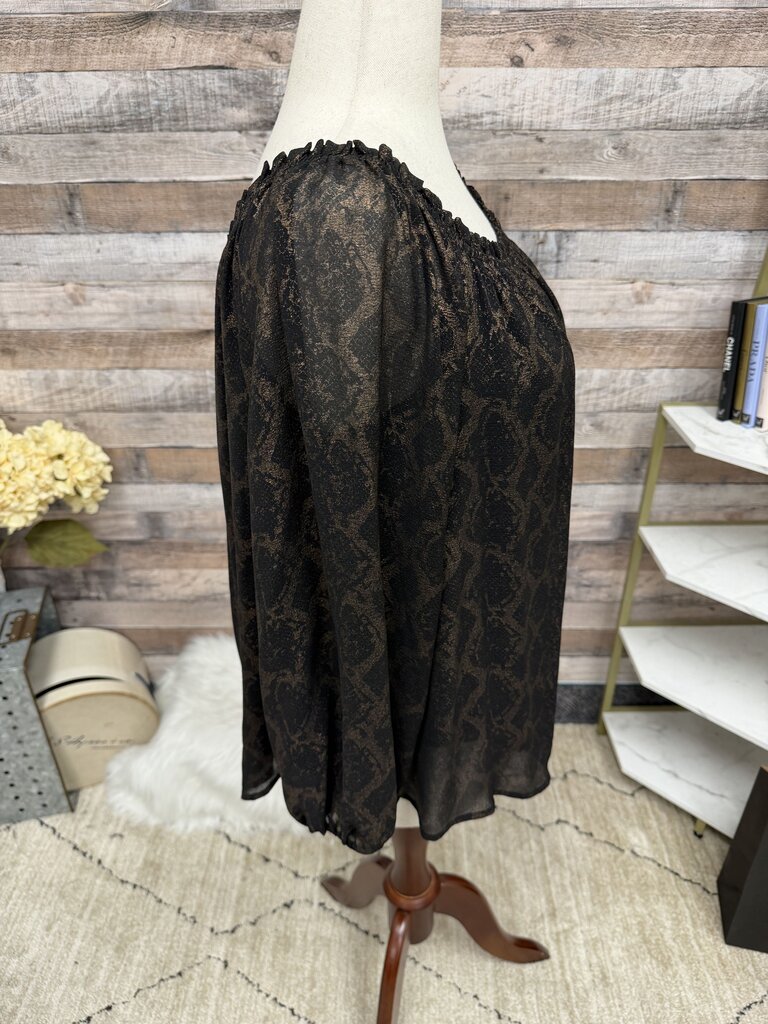Rock & Republic animal print off the shoulder top