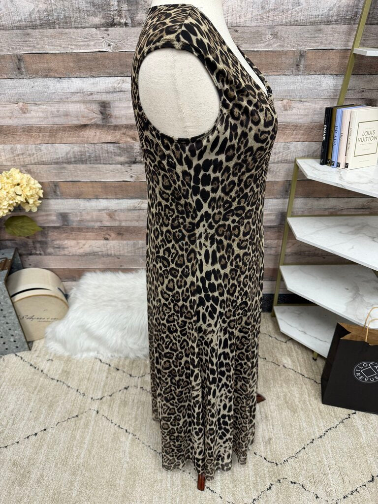 Tiana B. leopard print midi dress NWT
