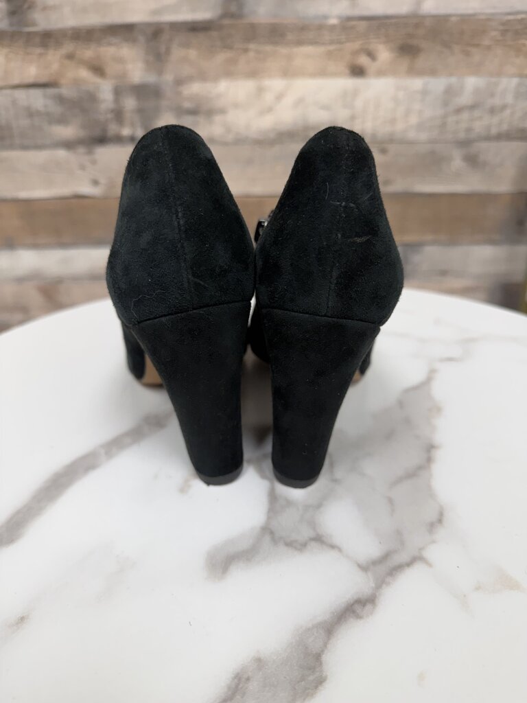 Franco Sarato black suede block heel ankle boot