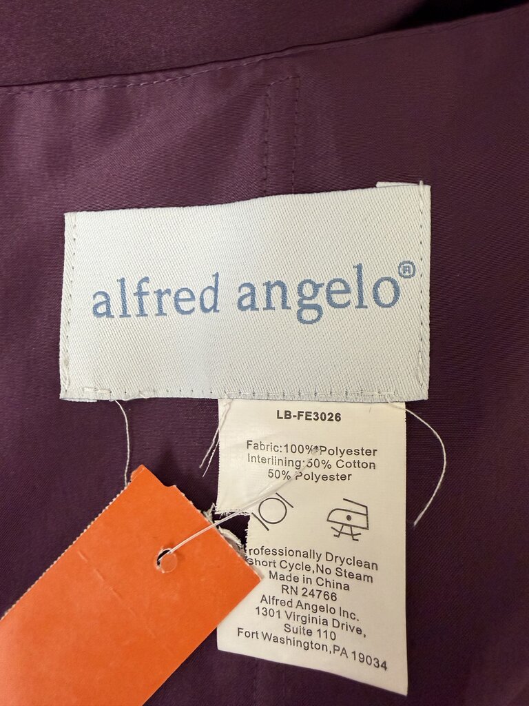 Alfred Angelo purple satin cocktail dress