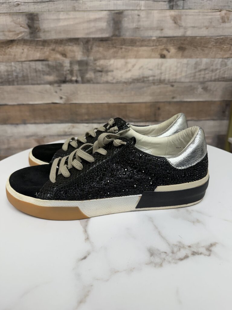 Dolce Vita black suede and glitter sneaker