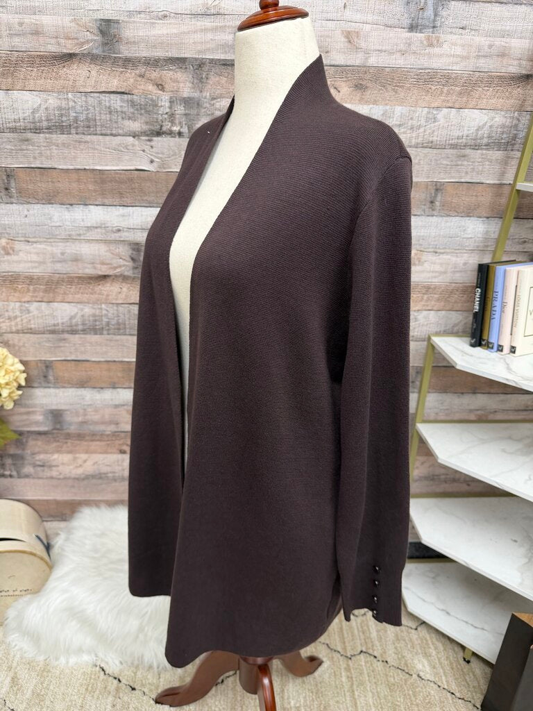 Cyrus brown open front cardigan
