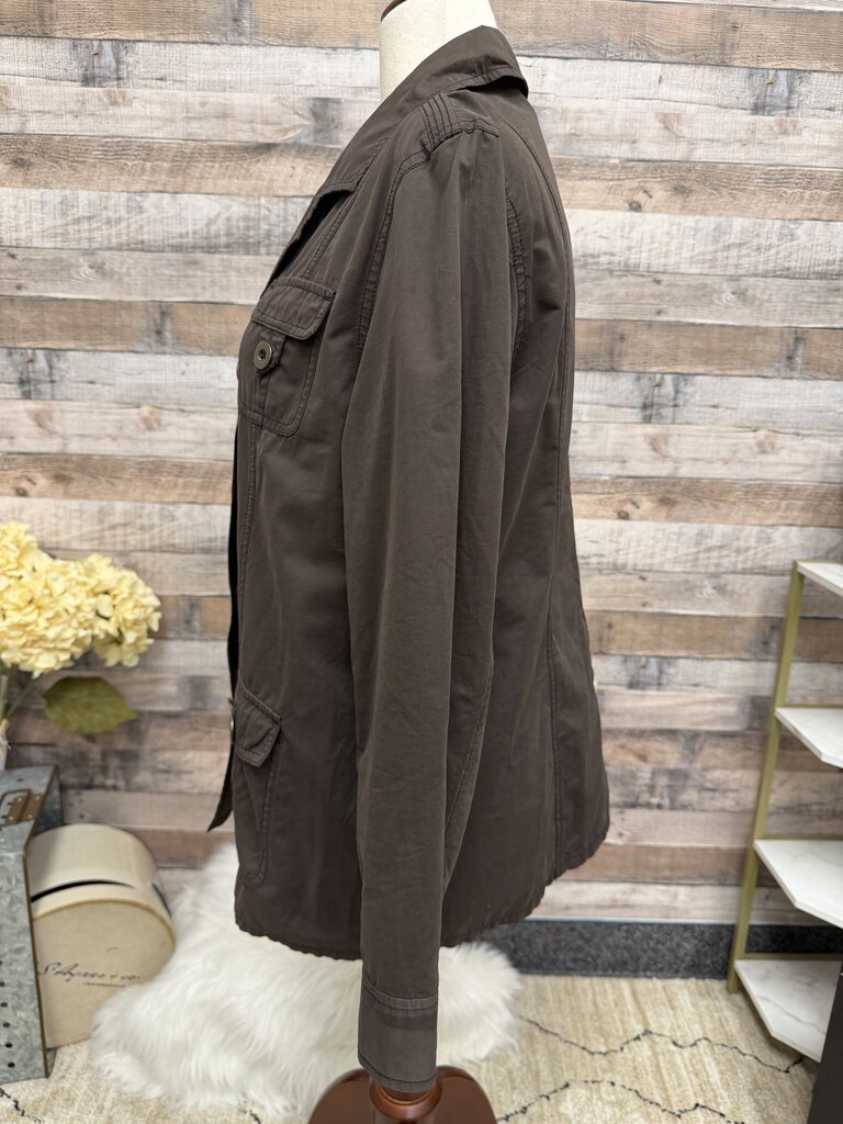 Chicos brown button up jacket