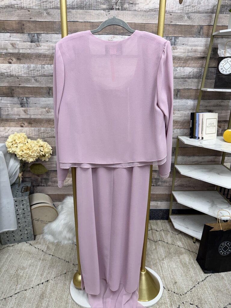 Ursula pink two piece formal dress set