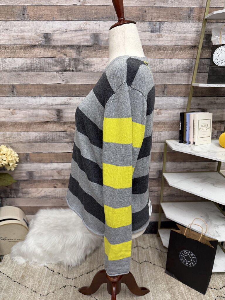 Lisa Todd gray stripes with stars Lucky Star pullover sweatersweater
