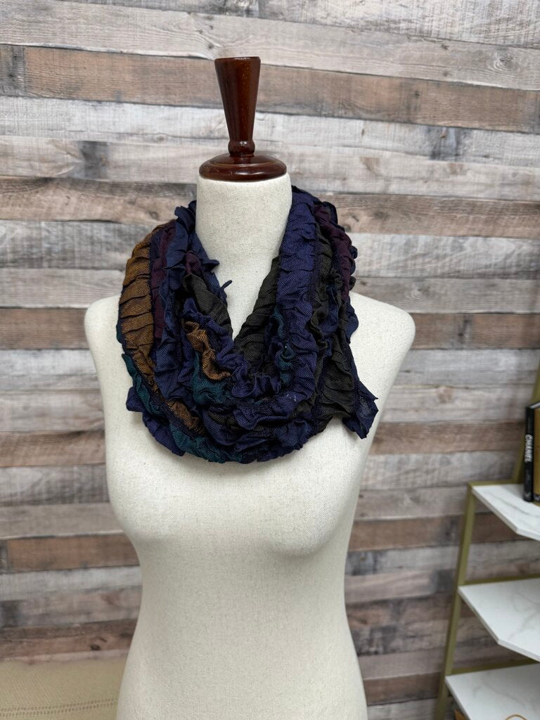Rising Tide multi color ruched infinity scarf Rising Tide jewel tones OS women ACCESSORIES