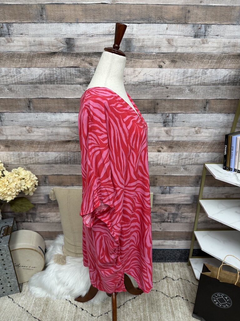 H&M red/pink tunic coverup