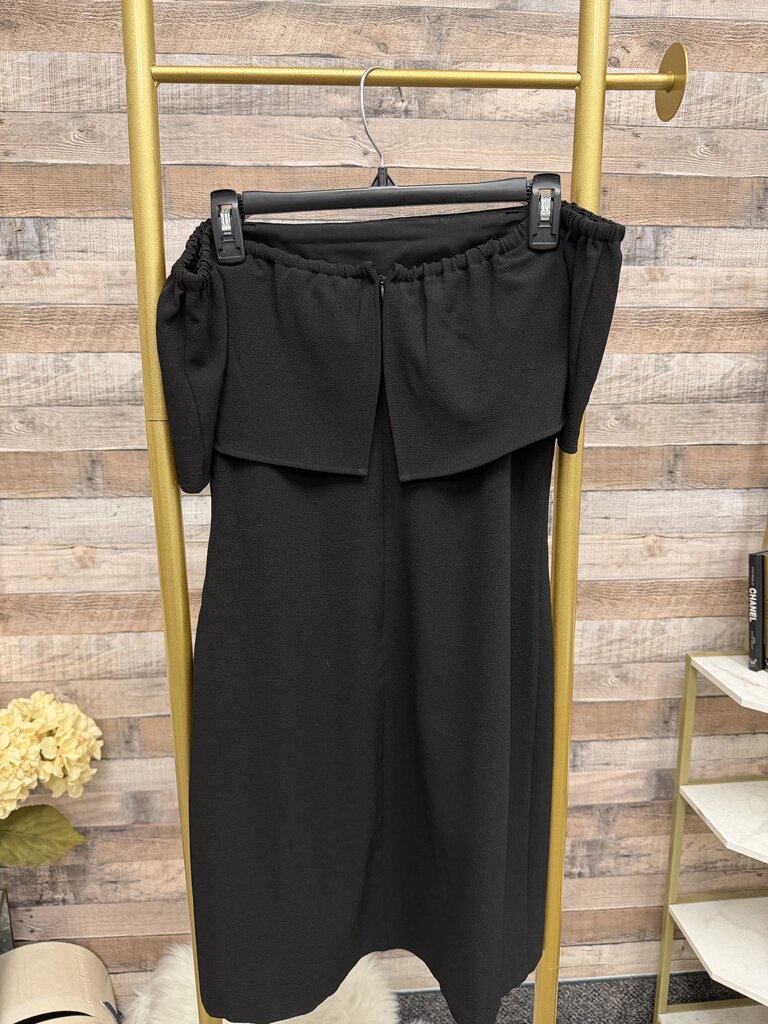 Charles Henry black off the shoulder mini dress