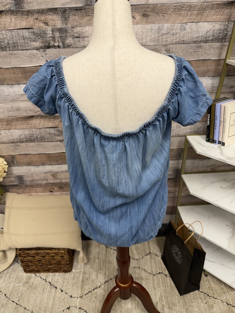 Cloth&Stone blue off the shoulder blouse Cloth & Stone Blue S women TOPS