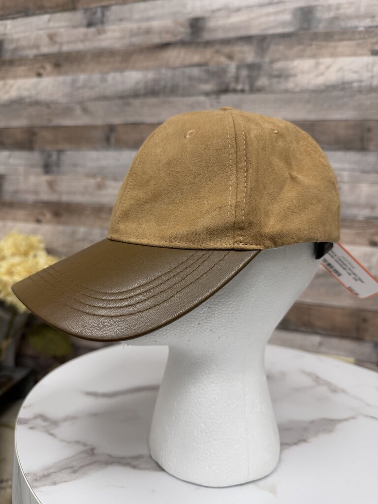 Vince Camuto brown faux suede baseball cap Vince Camuto Brown OS women HATS