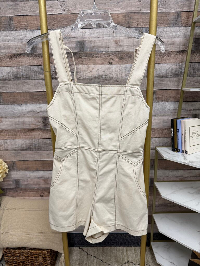 Zenana NWT white tie back romper Zenana white M women JUMPSUITS/ROMPERS