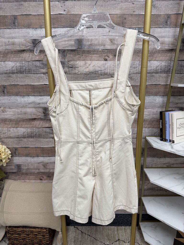 Zenana NWT white tie back romper Zenana white M women JUMPSUITS/ROMPERS