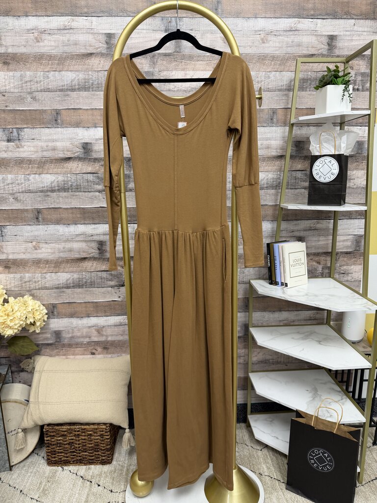 Free People Movement long sleeve brown jumpsuit Free People movement Brown S women JUMPSUITS/ROMPERS