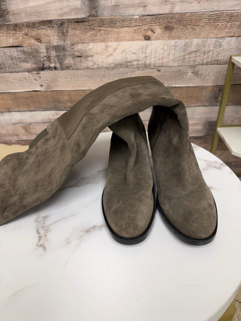 Naya gray faux suede over the knee boot