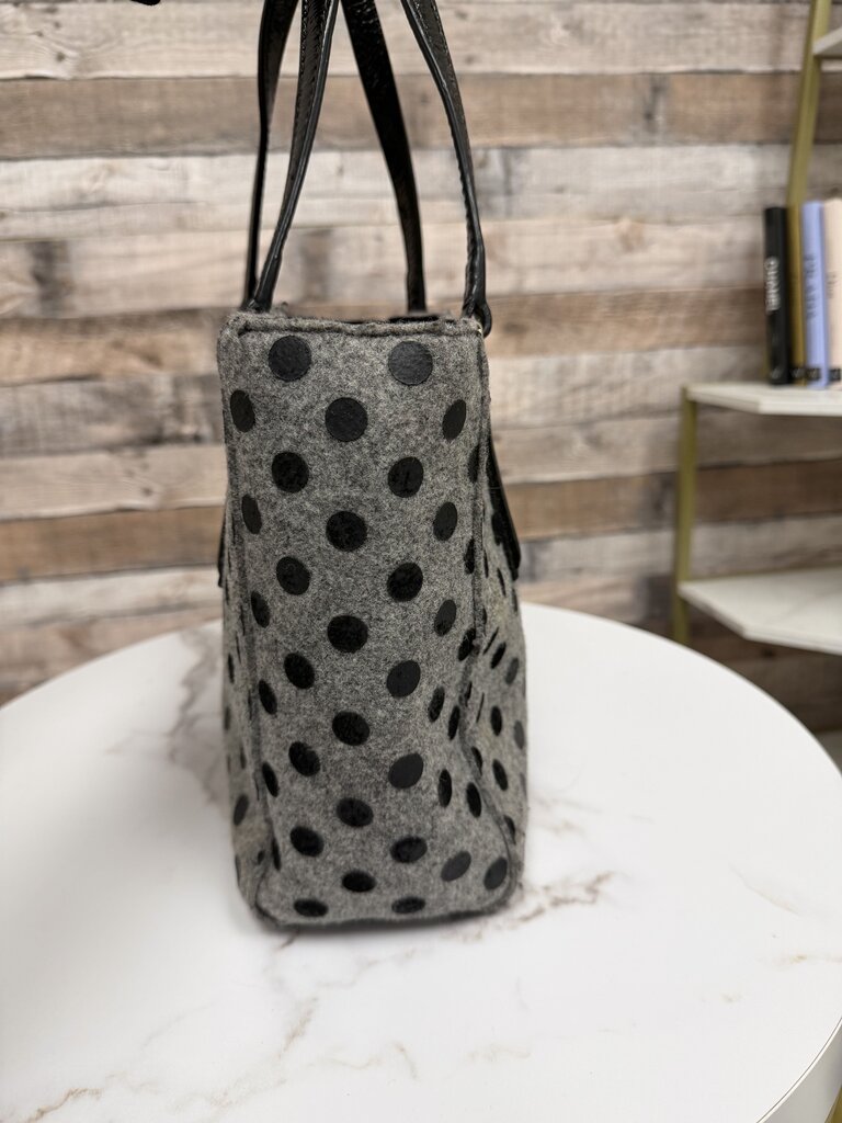 Kate Spade gray with polka dots tote bag