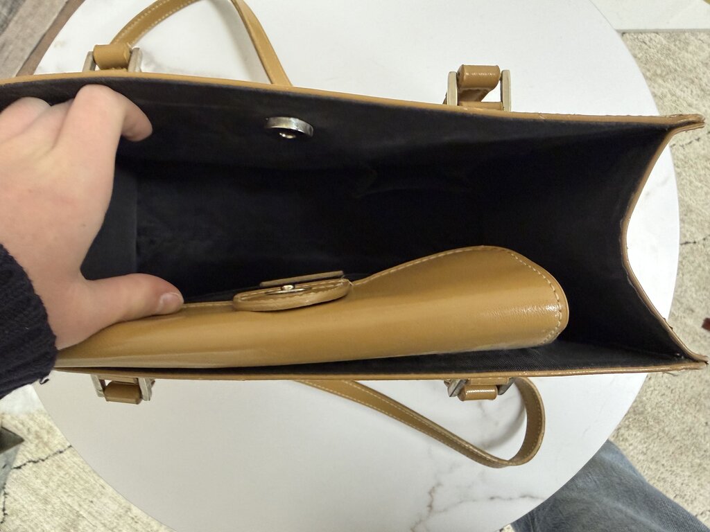Kate Spade caramel leather structured tote