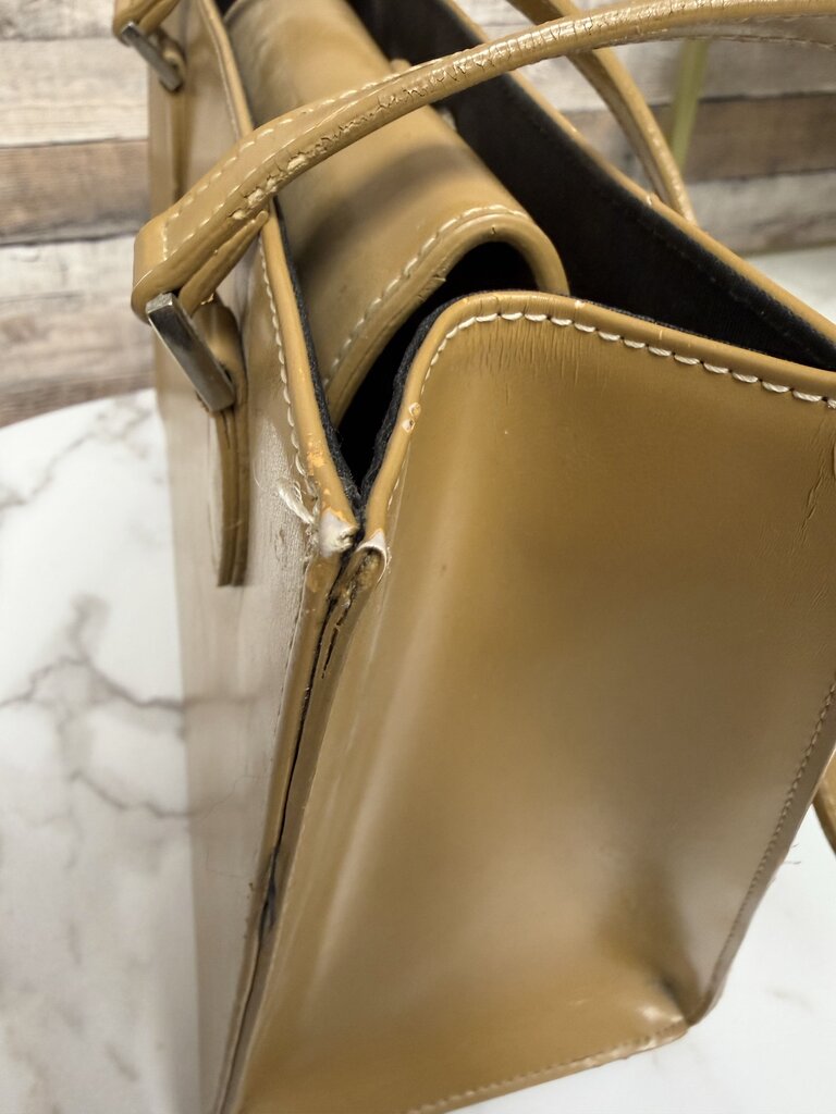 Kate Spade caramel leather structured tote