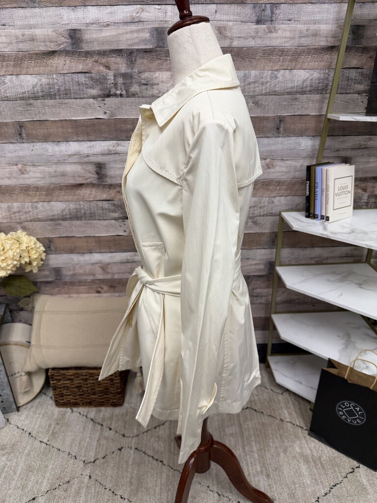 Etcetera cream short trench with belt Etcetera cream 8 women JACKETS & COATS