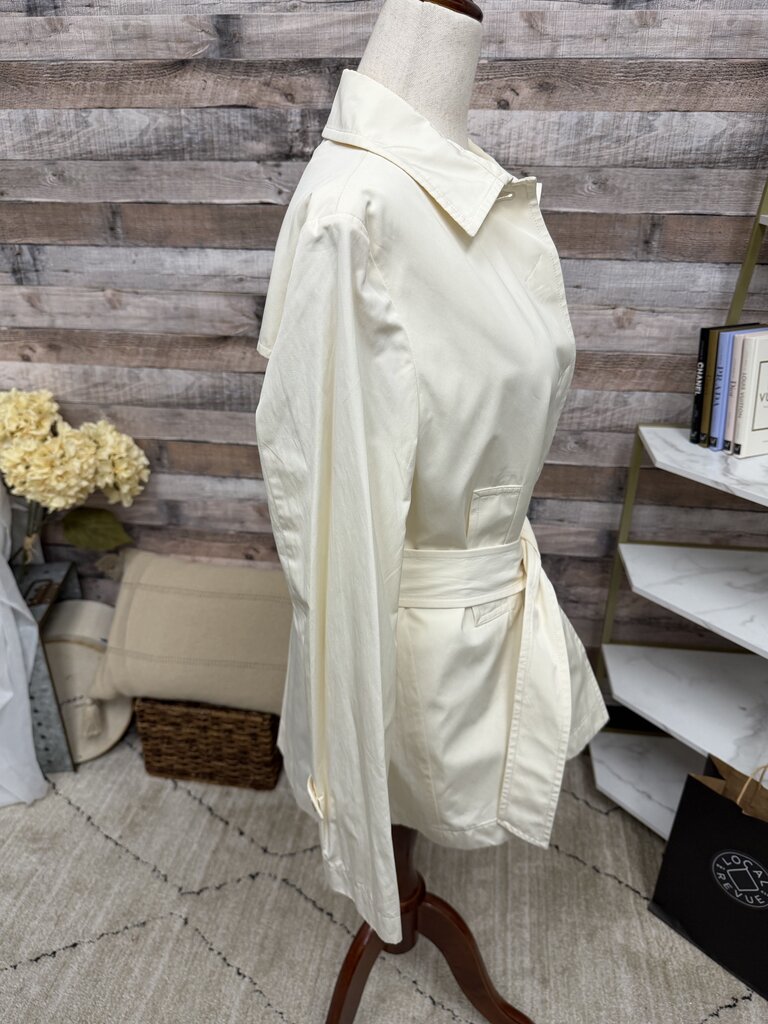 Etcetera cream short trench with belt Etcetera cream 8 women JACKETS & COATS