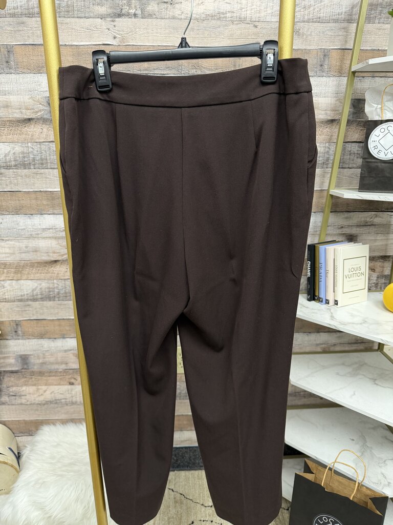 Investments brown straight leg trousers