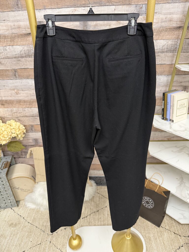 Chicos black straight leg trousers Chico's Black 12/14 women PANTS
