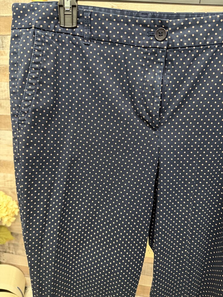 Talbots the Weekend Chino navy/white polka dot pants