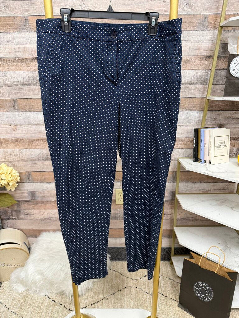 Talbots the Weekend Chino navy/white polka dot pants