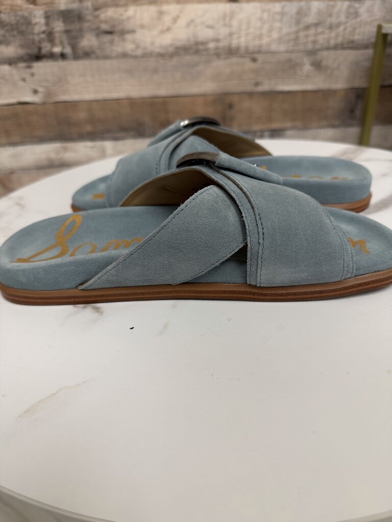 Sam Edelman blue Darla suede slide sandal