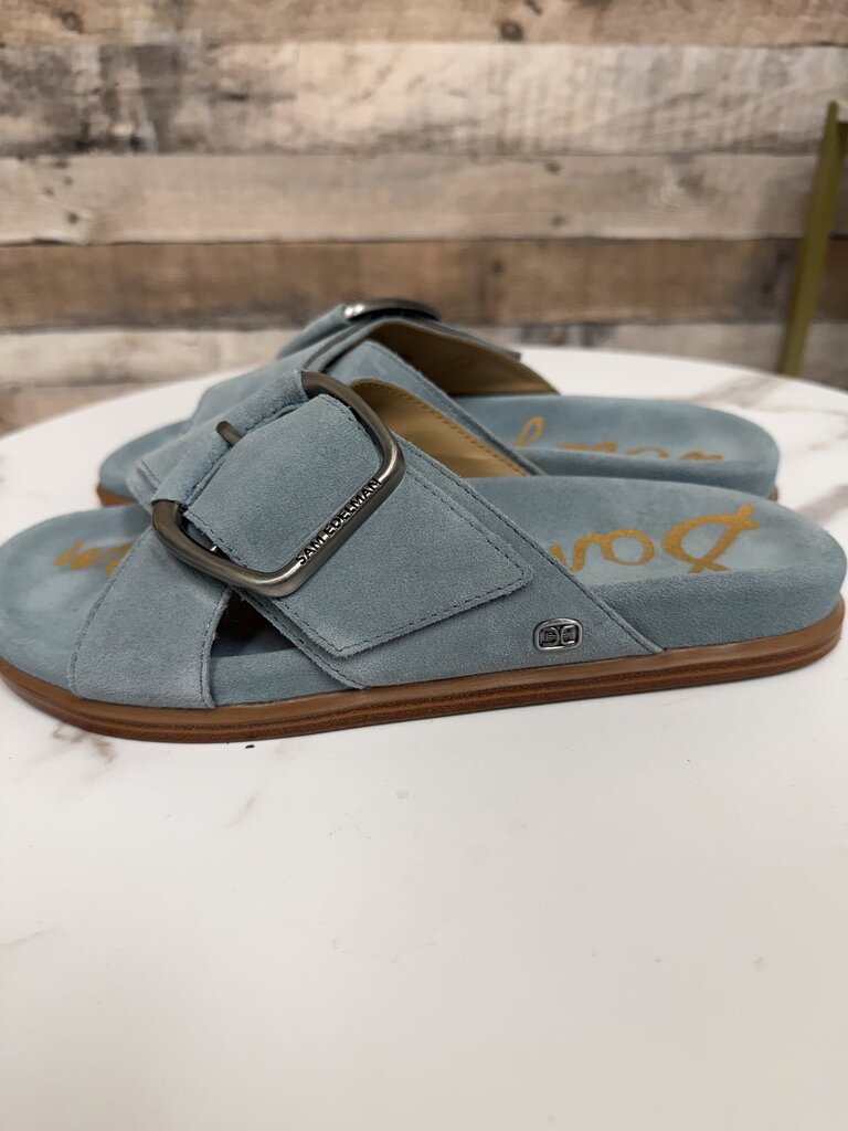 Sam Edelman blue Darla suede slide sandal