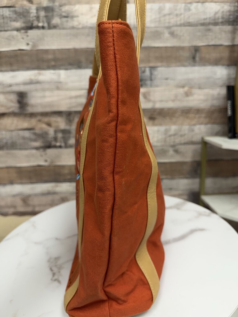 Disney orange Snowwhite themed canvas tote bag