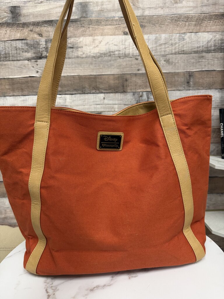 Disney orange Snowwhite themed canvas tote bag