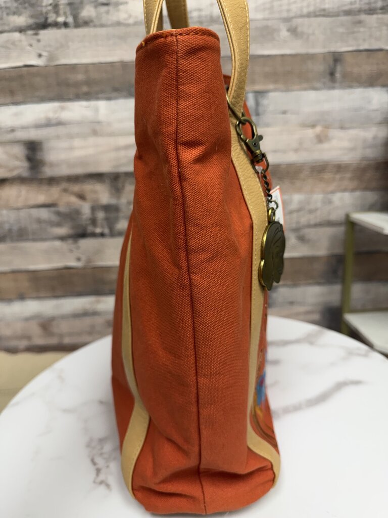 Disney orange Snowwhite themed canvas tote bag