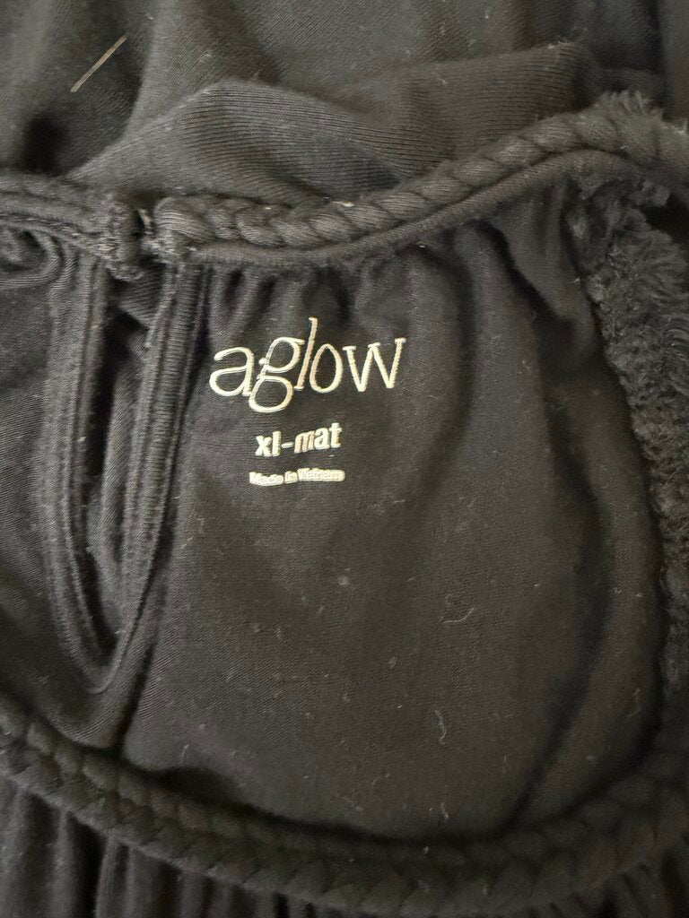 A:glow black tanktop with Fringe detail