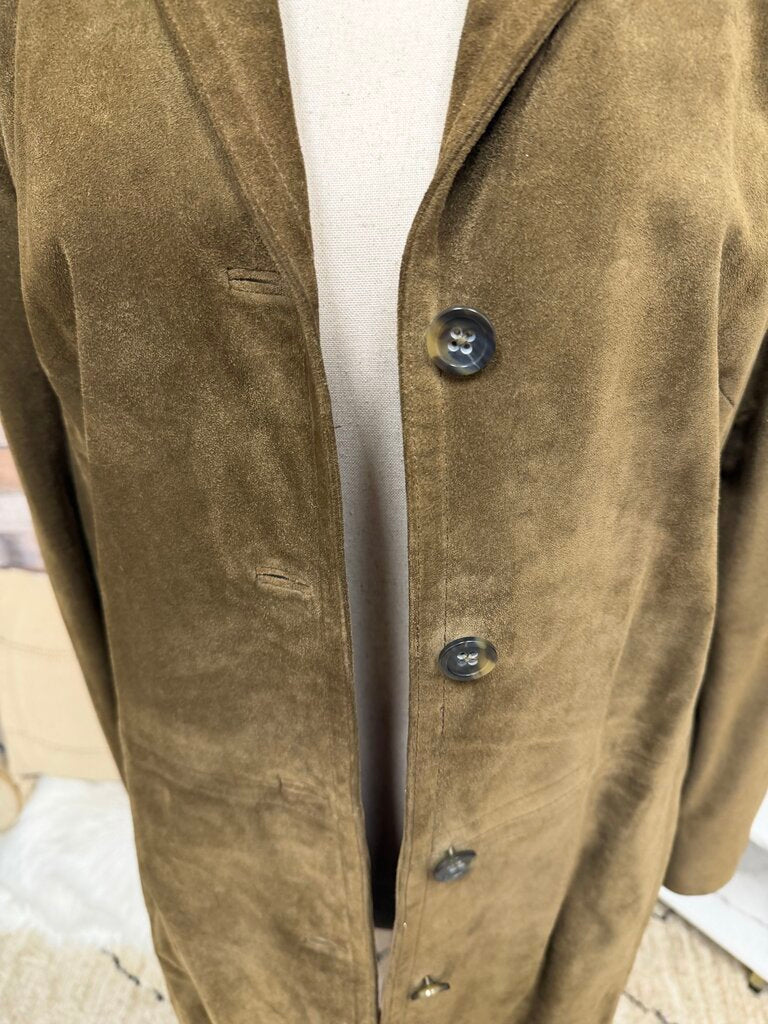 Banana Republic Suede Leather Jacket /w Buttons