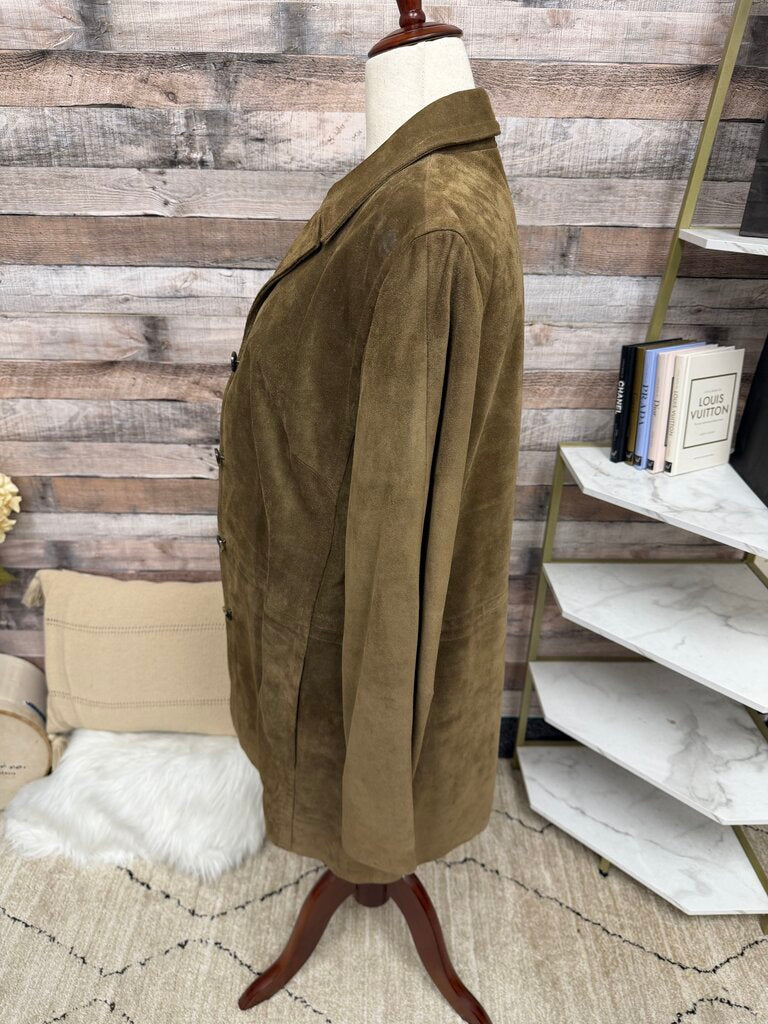 Banana Republic Suede Leather Jacket /w Buttons